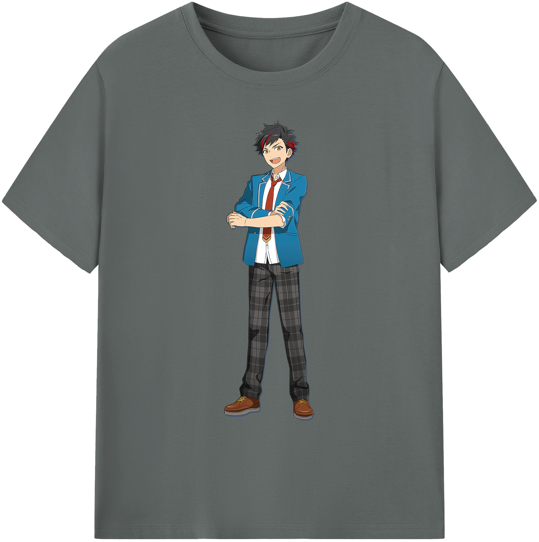 （画像用） あんさんぶるスターズ! Ensemble Stars 綿100％ メンズ半袖Tシャツ｜肌触りやわらか＆通気性